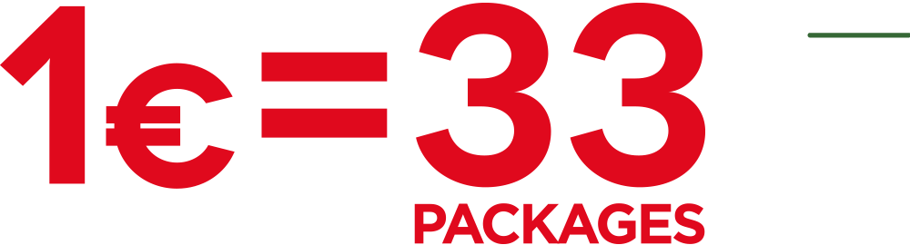1 euro 33 packages